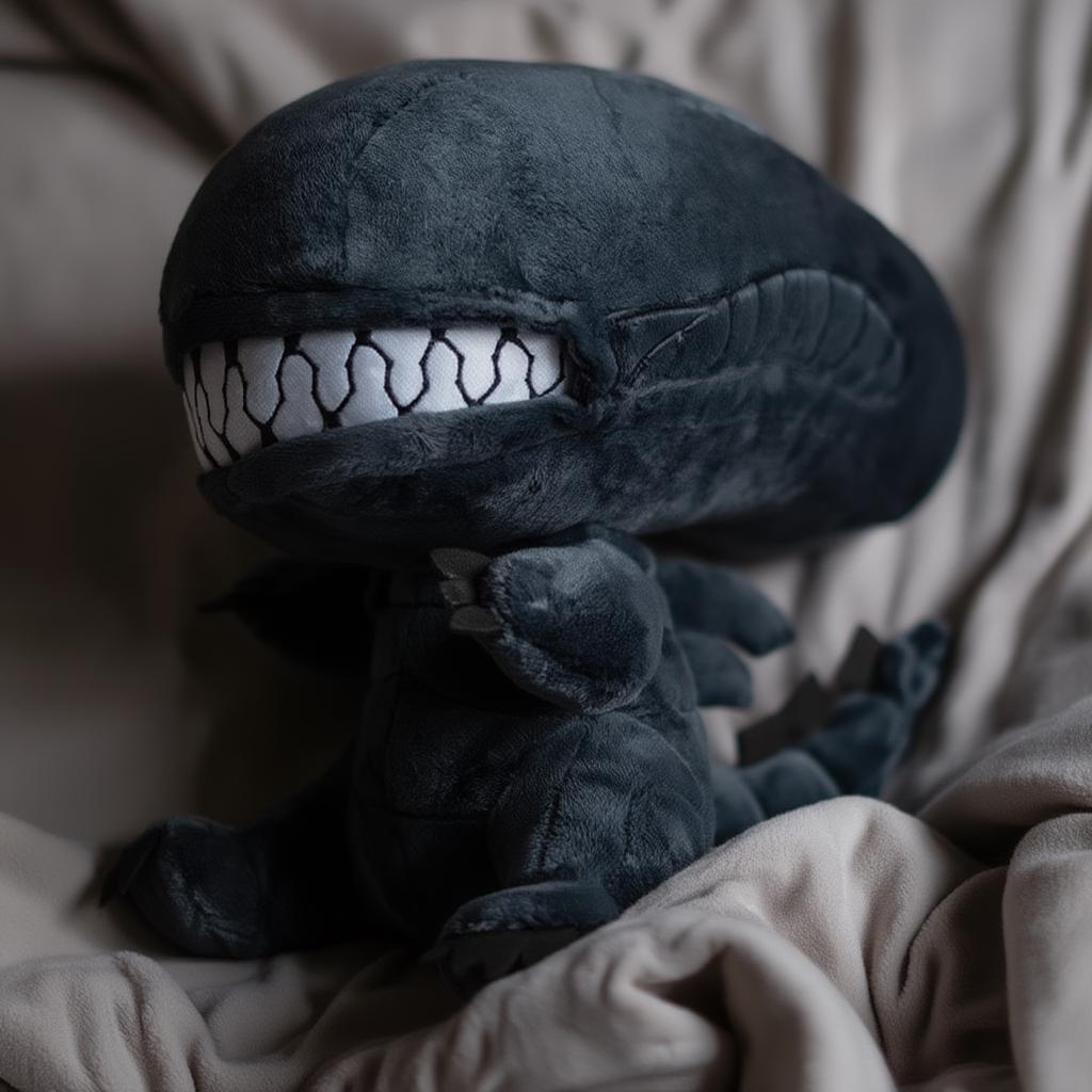 Handmade Xenomorph Plush – Creepy Alien Cosplay Figure, Horror Fan Gift ...