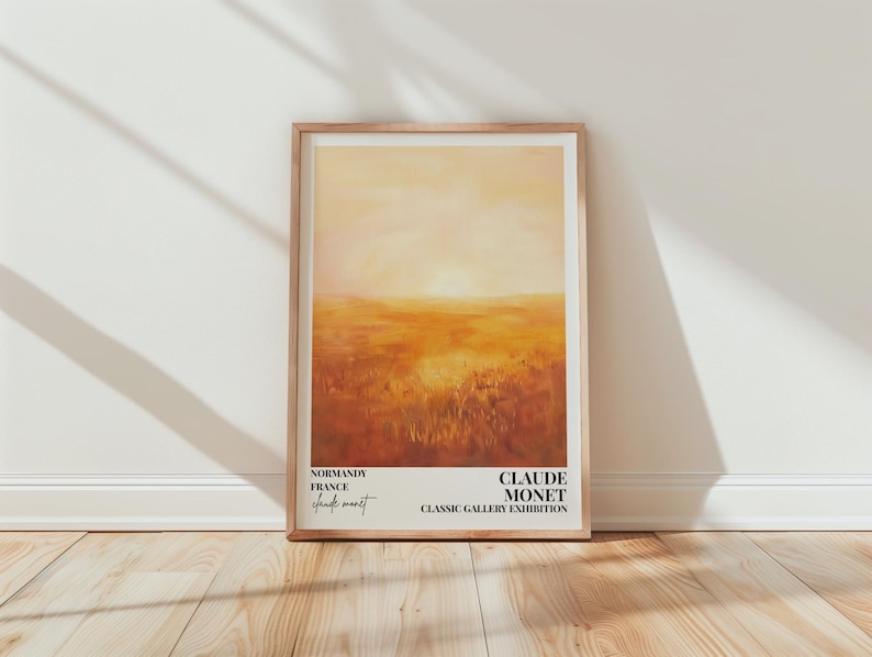 Claude Monet Normandy Landscape Impressionist Print Classic Gallery Exhibition
