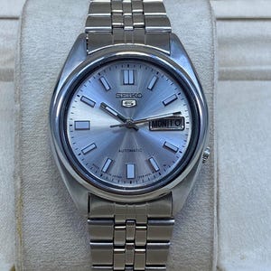 Vintage Seiko 5 Men's Automatic Wristwatch Stainless steel