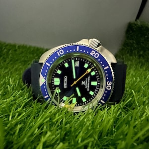 Blue Seiko Captain Willard Style Diver | Vintage Automatic Watch | Refurbished 7S26 Movement | Mens Navy Scuba Watch | Mechanical Gift