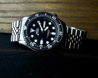 Orologio automatico Seiko Diver con quadrante nero / Movimento 7S26 ricondizionato / Stile vintage subacqueo da uomo / Orologio meccanico da campo / Regalo sportivo per lui