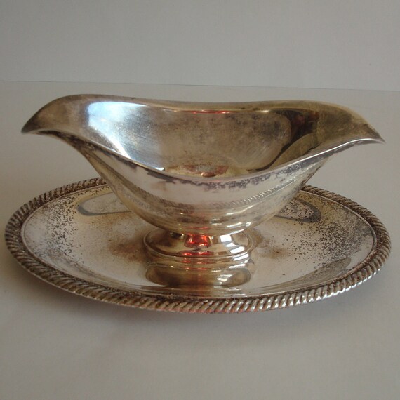 Items similar to Vintage Castleton Silver Gravy Boat 4813 on Etsy