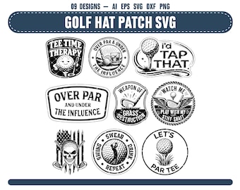 Golf-Hut-PatchSvg Digitaler Download Für Bastelbedarf & Werkzeug