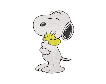 Snoopy Machine Embroidery Design, Cartoon Dog Embroidery Designs, 5 sizes, Instant download