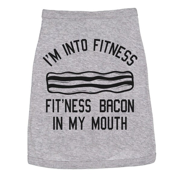 Fitness Bacon In My Mouth Shirt, Small Dog Tees, Funny Dog Tops, Small Breed Dog Shirts, Funny Quote Dog, Jack Russel Shirt, Terrier Shirt