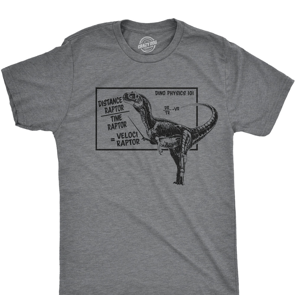 Geeky Shirts,Dinosaur Shirt, Funny Shirts, Raptor Shirt, Mens Math Shirt, Nerdy T-Shirt, Funny Teacher Shirts, Math Shirt, Science Shirt Iconictees