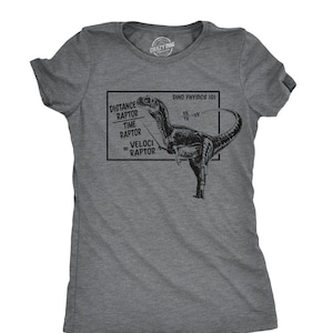 Funny Raptor Tshirt, Dinosaur Shirt Women, Funny Science Tee, Dino Math Shirt, Distance Raptor Over Time Raptor Velocity Raptor