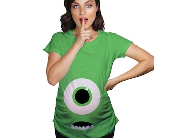 Monster Eye Maternity Shirt, Halloween Maternity Shirt, Funny Maternity Shirt, Funny Pregnant Shirt, Baby Announcement Shirt, Cute Maternity