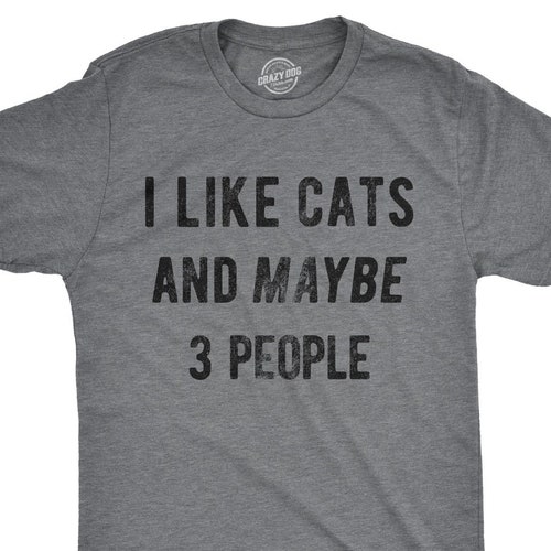 Less People More Cat Mens Cat T Shirt Cat Dad Shirt Funny - Etsy