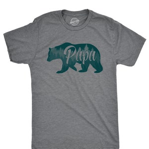 Papa Bear Forest T shirt, Fathers Day Gift, Gift for Dad, Dad Shirt, Papa Forest Shirt For Men, Grandpa Shirt, Papa Gift, Bear Dad, Forest image 1