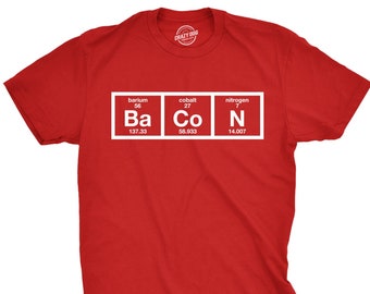 Chemistry Bacon Funny T-Shirt, Foodie Nerdy Tee