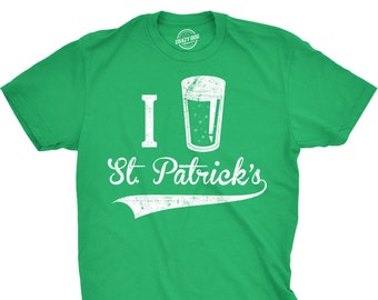 Chemise homme I Beer St Patricks, chemise Shamrock, chemise irlandaise verte porte-bonheur, Luck Of The Irish, chemise trèfle, chemises rigolotes, chemise à boire