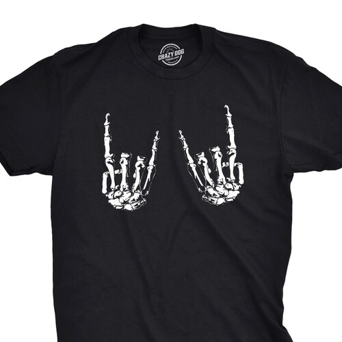 Skeleton Metal Fingers Shirt Halloween Shirt Men Black | Etsy
