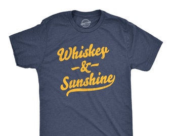 Sarcastic Whiskey Shirt, Whiskey Lovers Gifts, Funny Whiskey Tee, Summer Drinking, Whiskey And Sunshine, Funny Whiskey Shirts