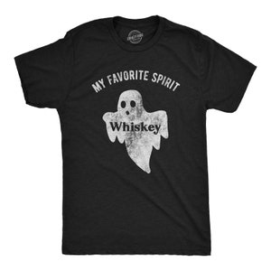 Favorite Spirit WHISKEY Shirt, Unisex T shirt, Ghost Shirts, Halloween Shirt Mens, Mens Stag Do T Shirt, Halloween Drinking Shirt