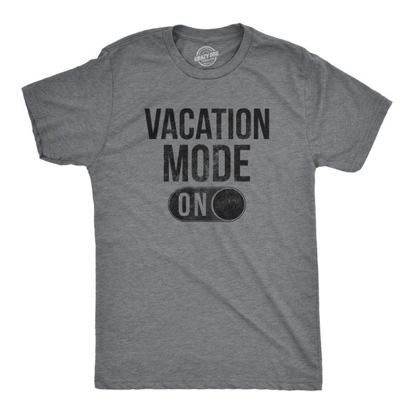 Vacation Mode On Shirt, Mens Beach T Shirt,Funny Vacation Shirt, Beach Lovers Gift, Funny Beach Drinking, Bachelor Party, Travel Shirts