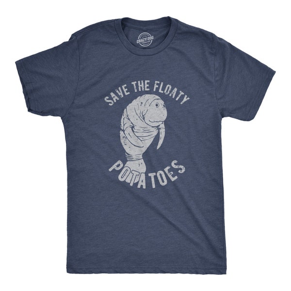 Save The Floaty Potatoes, Save The Manatees, Unisex Shirts, Klimawandel, Manatee, Umweltaktivist, globale Erwärmung, Earth Day Shirt