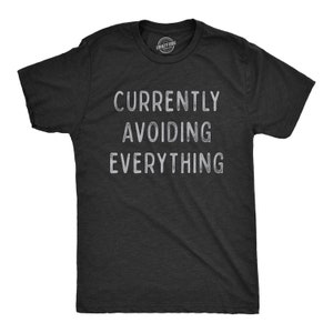 Funny Anti-Social Shirt, Mens Hate People Shirt, Introvert Shirt, Rude Shirts, I Hate People, Currently Avoiding Everything, Funny Shirts