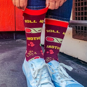 Groomsmen Socks, Funny Burrito Socks, Roll Me Another Burrito, Funky Socks, Mens Novelty Socks, Cool Mens Socks, Funny Socks Men