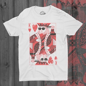 The Cool King Of Hearts - Funny Poker Night T-Shirt The Cool King Of Hearts - Funny Poker Night T-Shirt