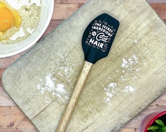 Espátula de silicona con forma de gato sarcástico, regalo divertido para panaderos