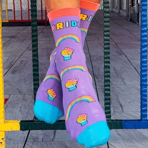 Pride Socks, Gay Pride Socks, LBGT Socks, UNISEX Socks, Rainbow Socks, Funny Socks, Pride Month, Love Socks