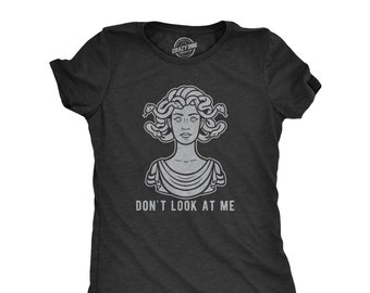 Medusa Graphic T-Shirt - Quirky 'Don't Stare' Design, Funny Shirts, Zero Fucks, Sarcastic Shirts Funny T-Shirt, Mom Shirts, Stressed Shirts