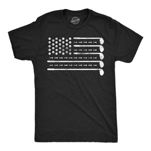 Grappige golf-T-shirt heren, grappige shirts, golferscadeaus, cadeau voor golfer, Vaderdagcadeaus, golf Amerikaanse vlag, 4 juli-shirts
