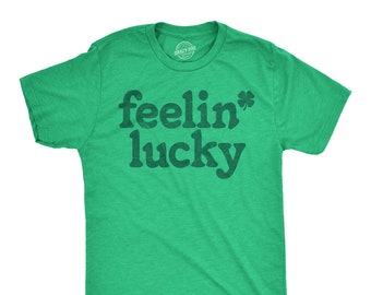 Feelin Lucky Shamrock T-shirt, grappig T-shirt voor St. Patrick's Day