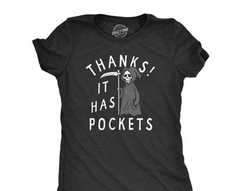 Grappig Grim Reaper-shirt, bedankt! Met zakken, Halloweenkostuum