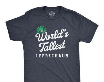 Camiseta divertida del Día de San Patricio, El duende más alto del mundo, Trébol verde