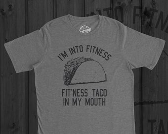 Taco Shirt, Food Shirt, lustiges Fitness-T-Shirt, Herren Fitness Taco T-Shirt, lustige Shirts, Taco USA, mexikanisches Essen Shirt