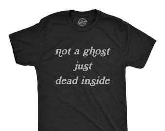 Camiseta divertida de Halloween, camiseta de fantasma 'Muerto por dentro'
