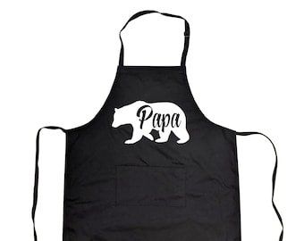 Papa Bear Funny Cooking Apron, Father's Day Gift