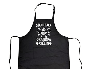 Delantal divertido para abuelos asando a la parrilla, carne a la barbacoa, regalo para el Día del Padre
