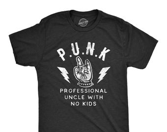 Camiseta gráfica "Tío Punk", regalo divertido para el tío, Día del Padre