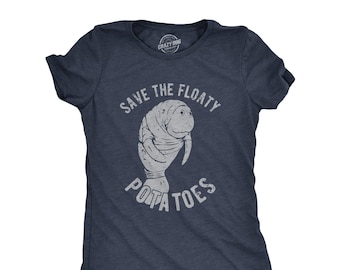 Save the Manatees T-Shirt, Floaty Potatoes, Earth Day Shirt