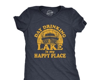 Grappig Lake-T-shirt, Day Drinking, Boating-shirt