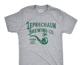 Leprechaun Brewing Co. Shirt, St Patricks Day Shirt, Lucky Green Irish shirt, Pun Shirt, Funny Shirts, Drinking Shirt, Distillery Shirts