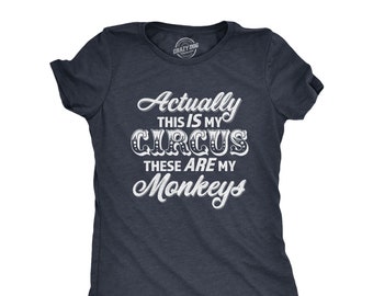 Camiseta divertida para mamá con monos de circo, regalo para el Día de la Madre
