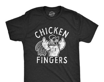Chicken Fingers, Middle Fingers, Chicken Shirts, Rude Shirts, Stoned Shirt, Offensive Shirt, Funny Shirt, Food Shirts, Funny Chicken Shirts