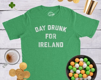 面白いセント・パトリック・デーTシャツ：アイルランドのために酔っ払った日、パーティーシャツ