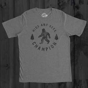 Yeti Mens Shirts, Big Foot Shirts, Hide And Seek Champion, Funny Novelty Tshirts, Yeti Gifts, Sasquatch Shirts, Missing Link, Unisex Shirts