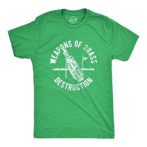 Funny Golf Shirt, Sports Shirt Men, Mens T Shirt, Funny Gifts For Dad, Sports Tees, Funny Mens Shirt, Weapons of Grass Destruction