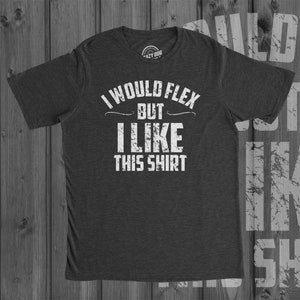 Workout Shirt Men Mens Gym Shirt Funny Gym Top Muscle Shirt Gym Shirts With Sayings I Would Flex but I Like This Shirt Etsy Denmark
