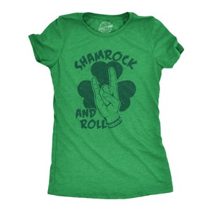 Shamrock and Roll, Rock and Roll, Metal Head, Here To Party, Four Leaf Clover Shirt, Shamrock Shirts, Drinking T Shirt, St Patricks Day