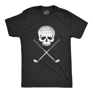 Skull Golf Shirt, Sports Shirt Men, Mens T Shirt, Sports Tees, Funny Mens Shirt, Skull And Crossbones, Dad Golf Shirt
