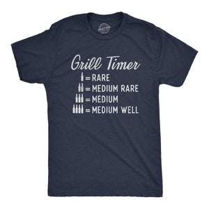 Temporizador de parrilla, camisetas de cerveza, camisetas de barbacoa, camisetas de barbacoa para papá, camisetas de cocina, camisetas divertidas para papá, regalos para papá, camisetas del Día del Padre, regalos para papá