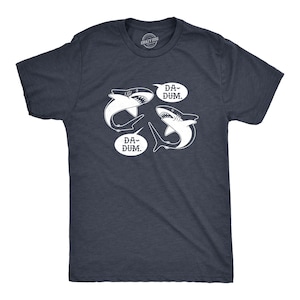 Da Dum Da Dum Shark Shirt, Shark Tshirts, Shark Hierarchy T Shirt, Funny Mens T Shirt, Jaws Graphic Shirt, Ocean Lovers, Cool Shirt For Guys