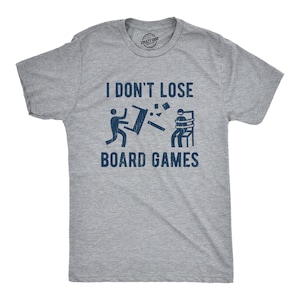 Camiseta "No Pierdo Juegos de Mesa", Camiseta para Amantes de los Juegos de Mesa, Camiseta Retro de Juegos, Camiseta Divertida de Gamer para Hombre, Camisetas para Nerds, Regalos Divertidos para Él, Cpmpetitive